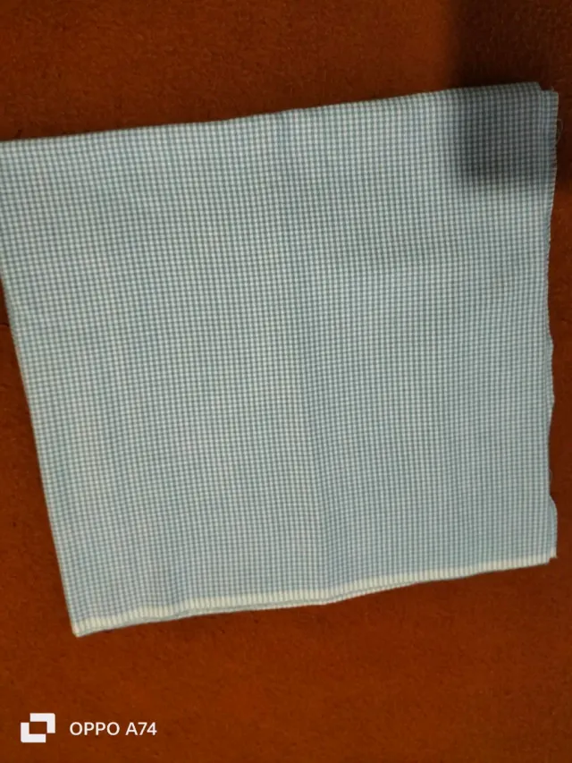 Scampolo lana scozzese bianca e celeste