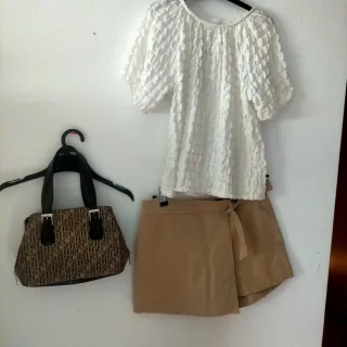 Conjunto S + Bolso Marrón