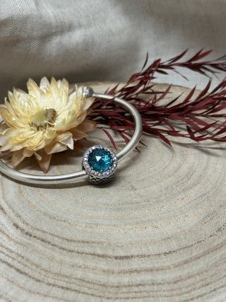 Charm Brillante Azul Circonitas