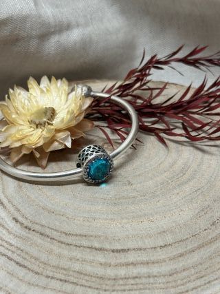 Charm Brillante Azul Circonitas