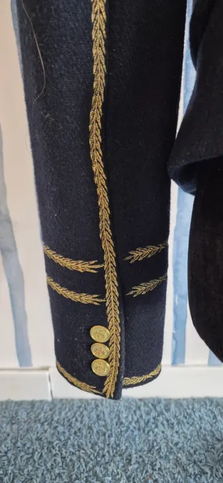 Chaqueta Zara Militar Bordados Dorados