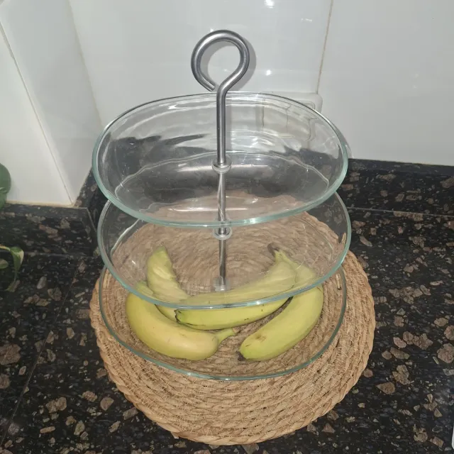 Expositor de cristal de 3 pisos