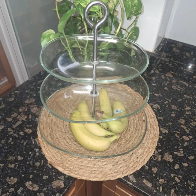 Expositor de cristal de 3 pisos