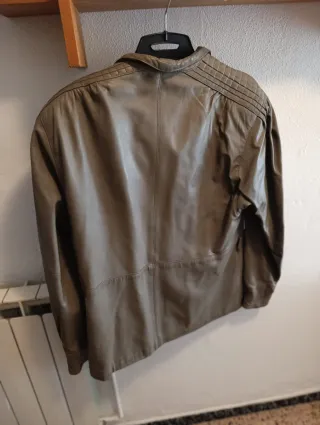 Chaqueta polipiel gris talla XXL