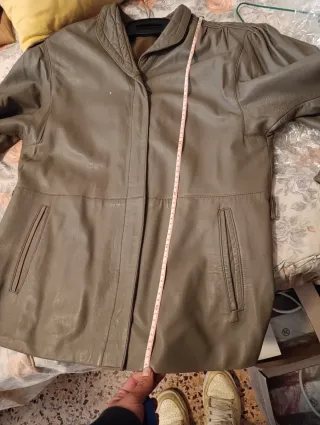 Chaqueta polipiel gris talla XXL