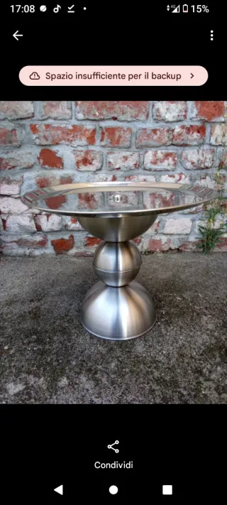 Tavolino Nembula Design Inox