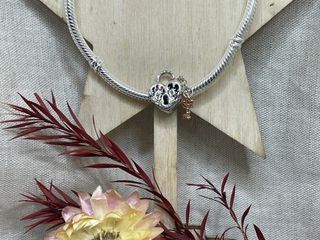 Charm Corazón Minnie y Mickey con Llave