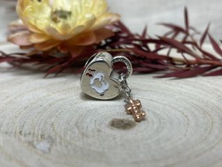 Charm Corazón Minnie y Mickey con Llave