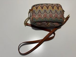 Bolso bandolera tejido multicolor