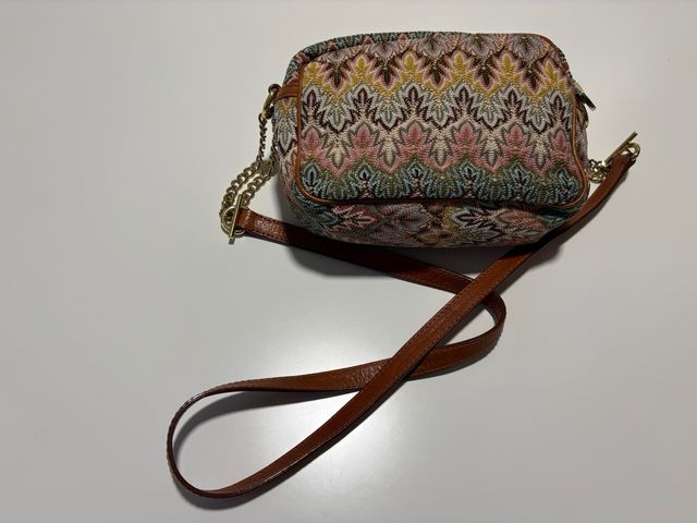Bolso bandolera tejido multicolor