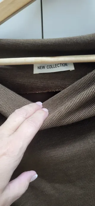 Jersey mujer marrón asimétrico