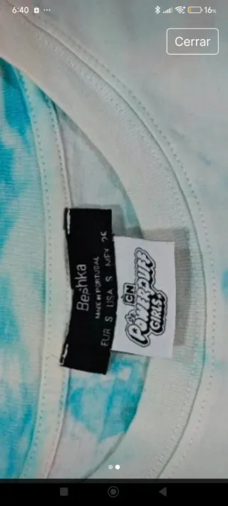 Top Supernenas Tie-Dye Azul y Blanco