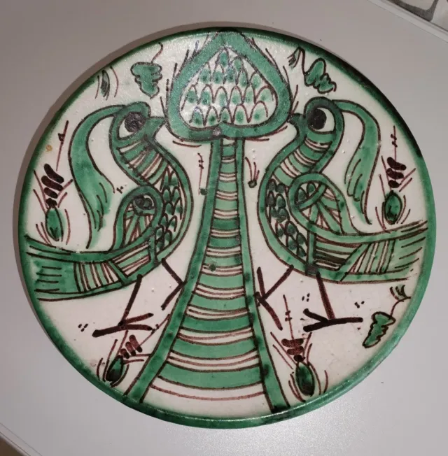 Plato Cerámica Domingo Punter Pájaros