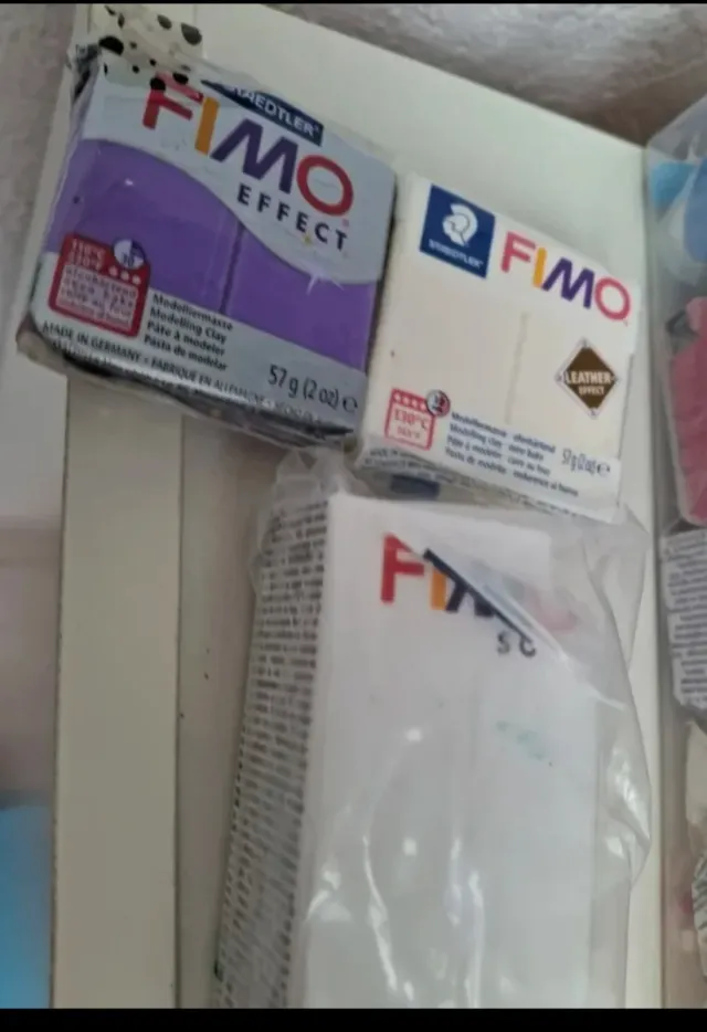 Lote 3 Pastas Modelar Fimo Efecto Cuero