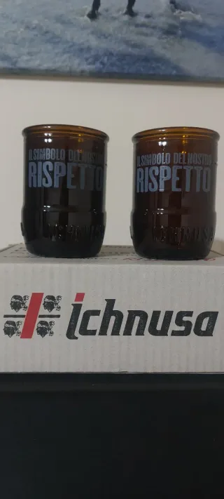 Coppia Bicchieri da Collezione Ichnusa