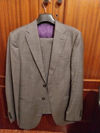 Traje Purificación García Gris Talla 40