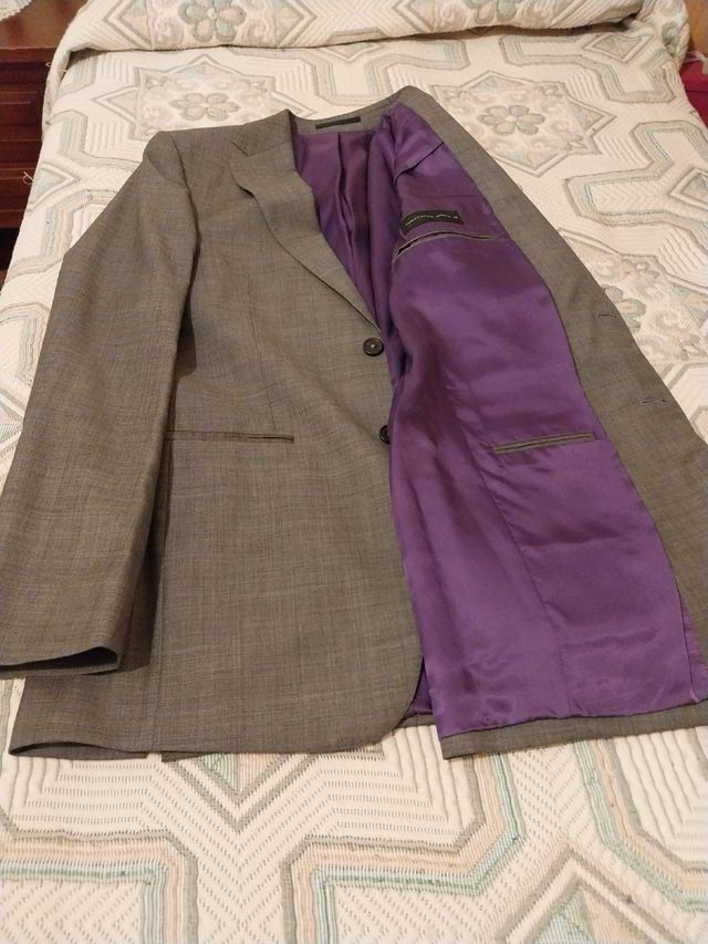 Traje Purificación García Gris Talla 40
