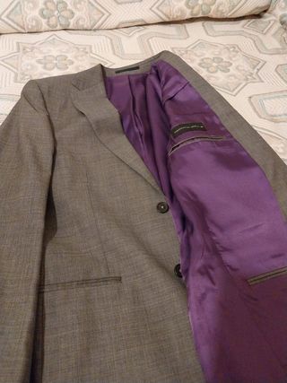 Traje Purificación García Gris Talla 40