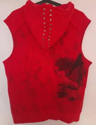 Sudadera Chaleco con Gorro y Tachuelas