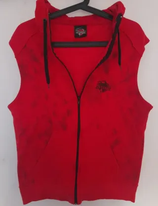 Sudadera Chaleco con Gorro y Tachuelas