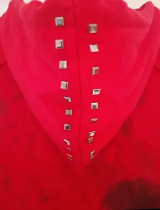 Sudadera Chaleco con Gorro y Tachuelas