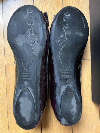 bailarinas charol violeta talla 37