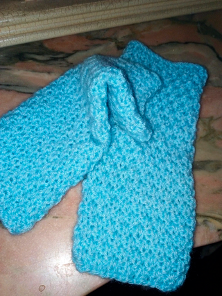 Guanti senza dita azzurri