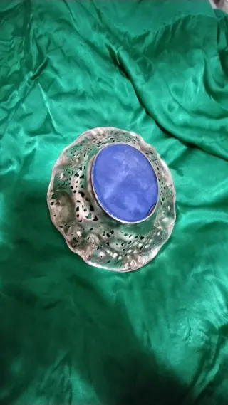 Piatto in metallo argentato