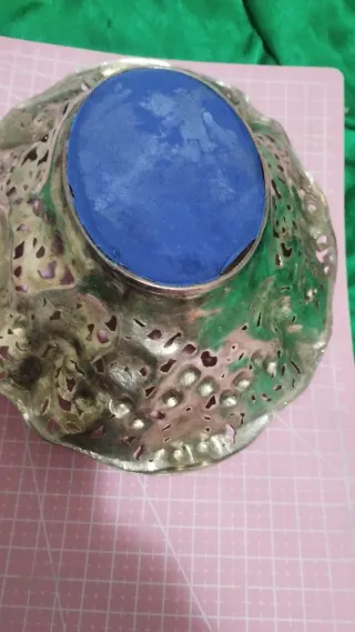 Piatto in metallo argentato