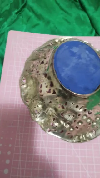 Piatto in metallo argentato