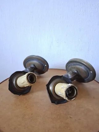 Coppia Lampade Vintage Ottone