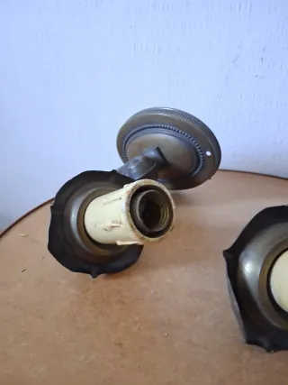 Coppia Lampade Vintage Ottone