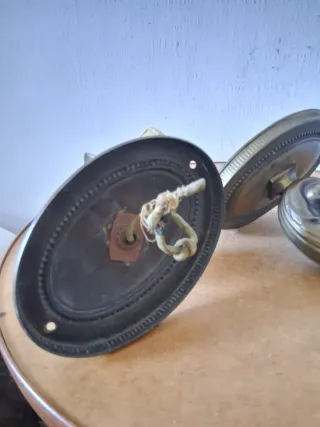 Coppia Lampade Vintage Ottone