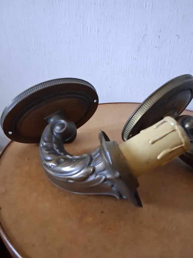 Coppia Lampade Vintage Ottone