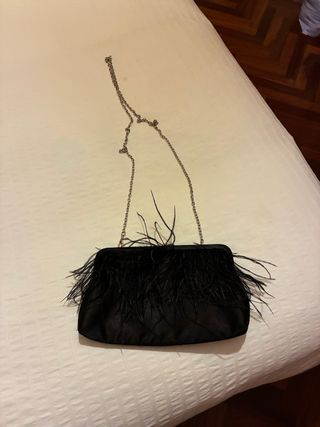 Bolso de fiesta con plumas