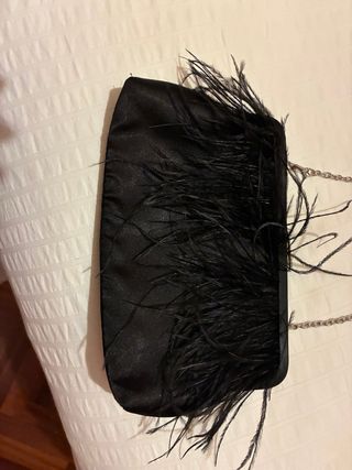 Bolso de fiesta con plumas