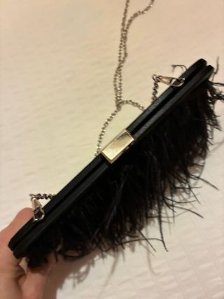 Bolso de fiesta con plumas