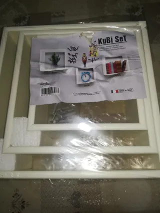 Set mensole quadrate bianche