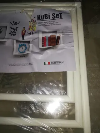 Set mensole quadrate bianche