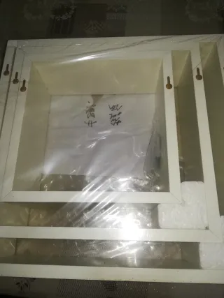 Set mensole quadrate bianche