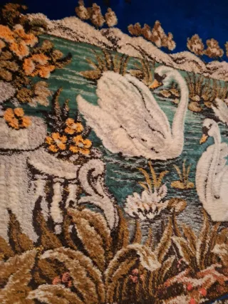 Cuadro Tapiz de pared con cisnes