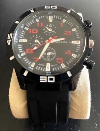 Reloj Grand Touring Negro y Rojo