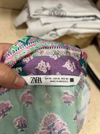 Camisa Zara Estampada Patchwork