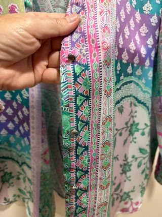 Camisa Zara Estampada Patchwork