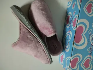 Ciabatte donna invernali 38 visone Rosa