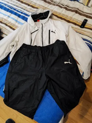 Conjunto Chándal Puma Blanco y Negro