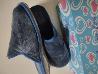 Ciabatte donna Ameri-Lux 39 blu/grigie