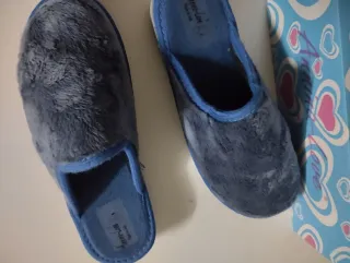 Ciabatte donna Ameri-Lux 39 blu/grigie