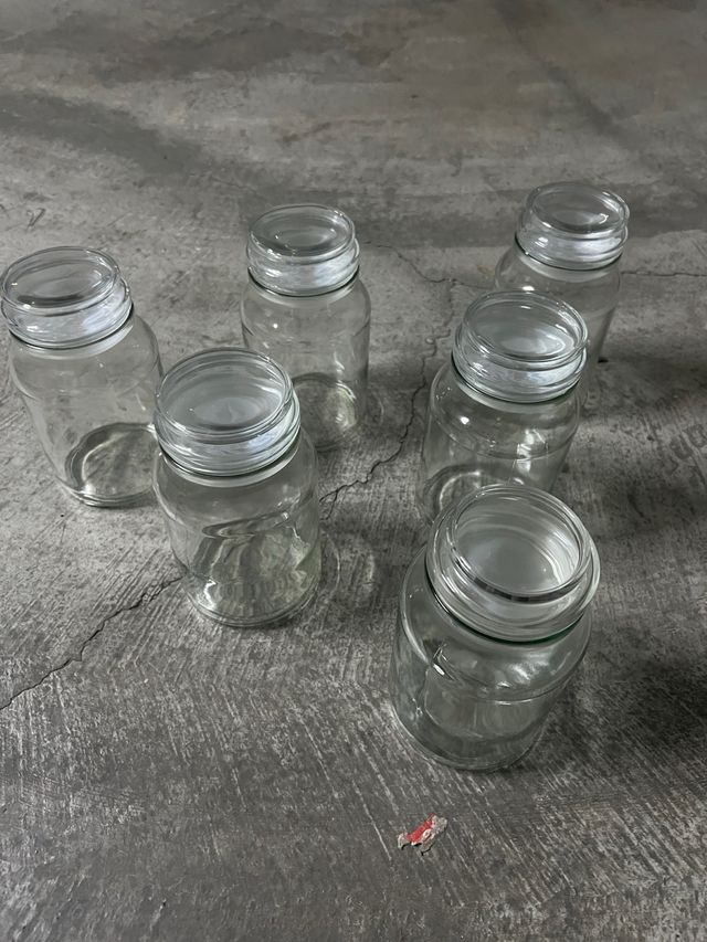 6 Tarros de Cristal