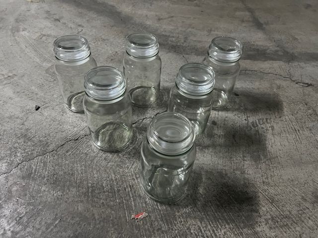 6 Tarros de Cristal